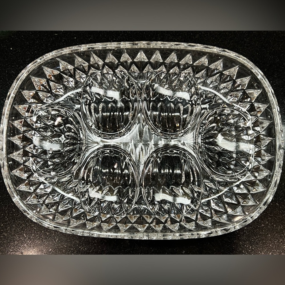 Crystal vintage egg dish